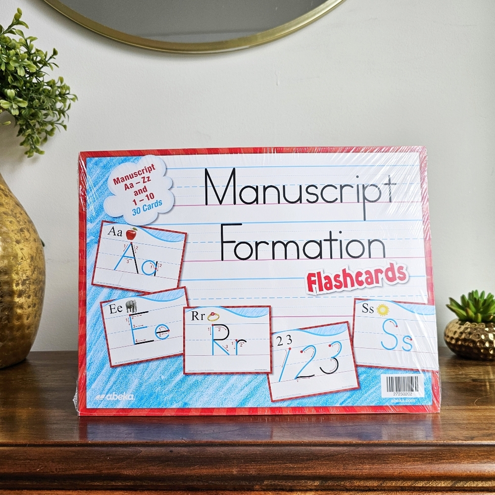 Abeka Large Manuscript Formation Flashcards, Kindergarten - First Grade
